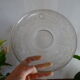 Plate with crystal heel engraved Saint Louis / Baccarat 19th century - 21.5 cm