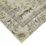 Handwoven Vintage Anatolian Beige Rug 208 cm x 298 cm
