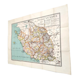 Vintage map Vendée Pays de la Loire