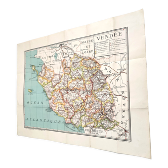 Carte vintage Vendée Pays de la Loire