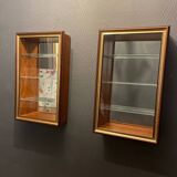 Pair of hanging display cases