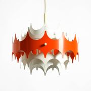 Beautiful small original 1960s Space Age metal pendant lamp by Doria