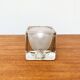 Vintage German glass cube table lamp Ta 14 by Peill & Putzler, 1970s.