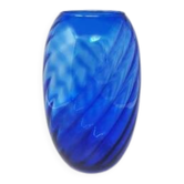 1970s gorgeous large blue vase by Ind. Vetraria Valdarnese. Made in Italy