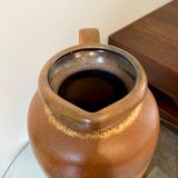 Brown enamelled ceramic vase W. Germany