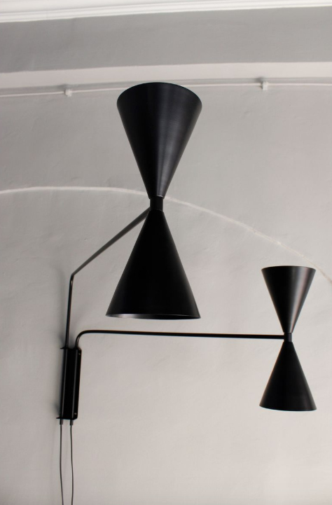 Wall lamp "bat light" with 2 arms designed by Juanma Lizana