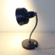 Lampe de chevet flexible en tôle laquée bleue et en inox,  édition des années 70.