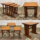Set of 3 teak nesting tables from the 70s