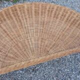Rattan armchair and rattan coffee table from the 70s