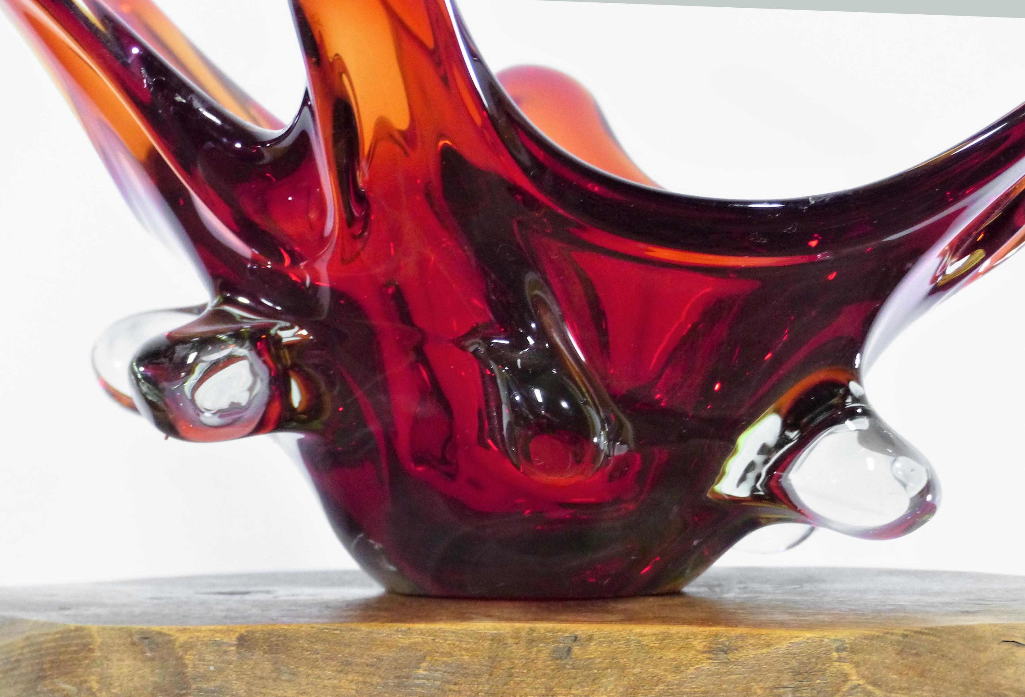 Vintage Murano glass cut