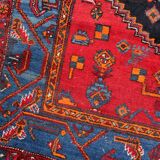 Tapis vintage du Moyen-Orient Hamadan fait main en laine – 133 x 196 cm