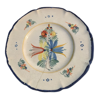 Earthenware plate by Antoine Montagnon Nevers