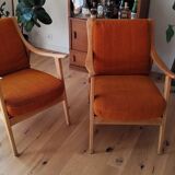 Paire de fauteuils scandinave wrenger