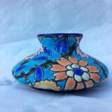 Faience vase and longwy enamels