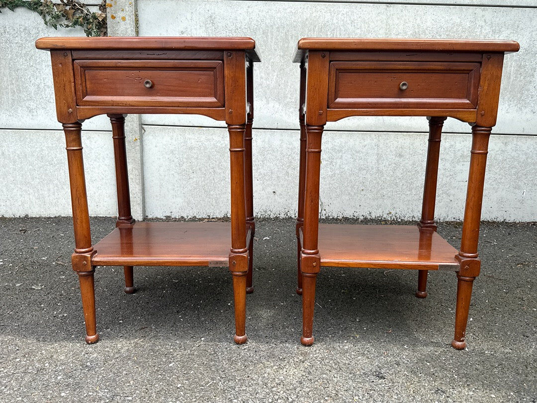 Bedside tables – Camille & Vence – furniture – pair in varnished wood