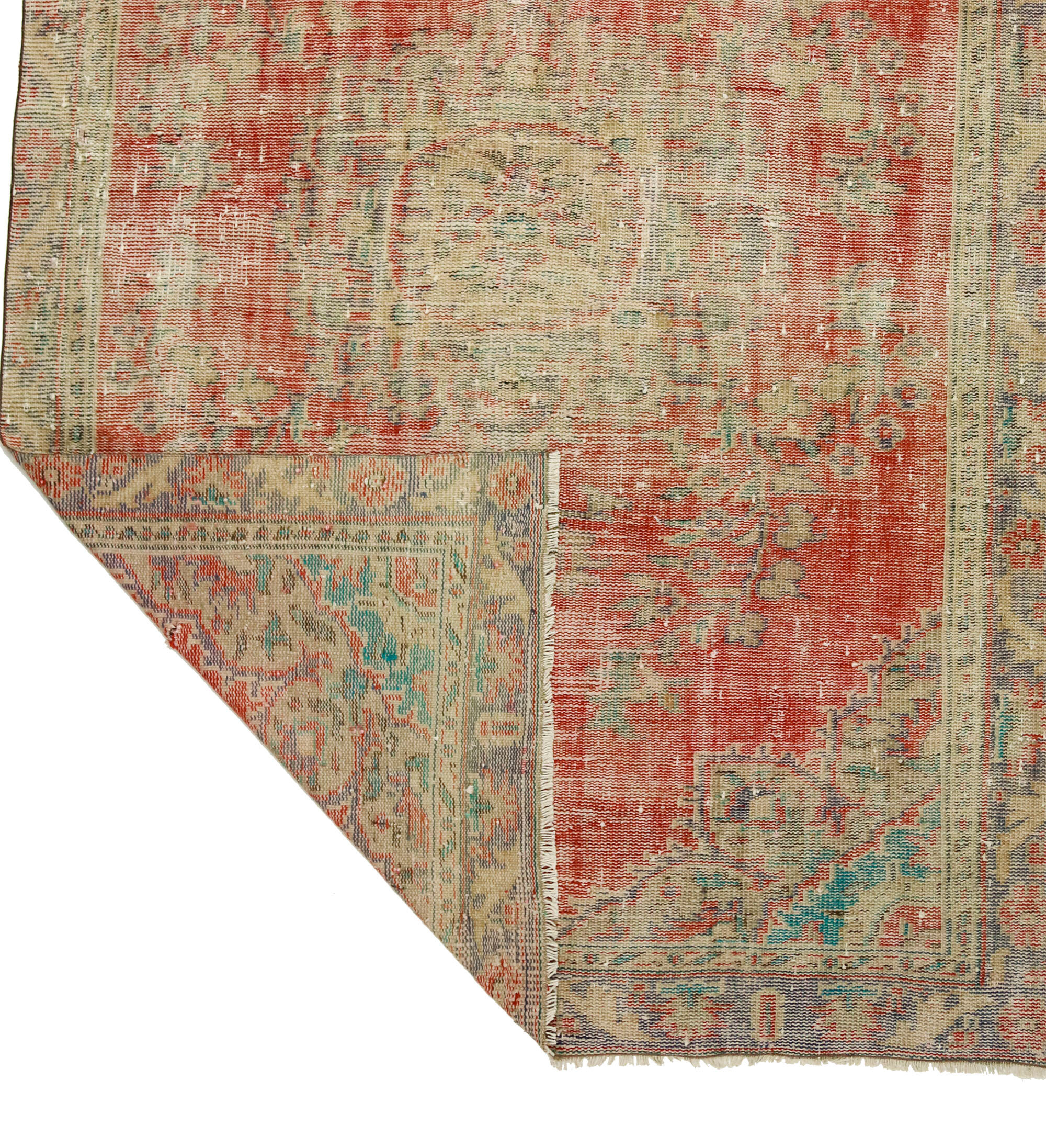 Anatolian handmade vintage rug 266 cm x 176 cm