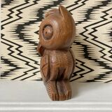 Hibou en bois sculpté