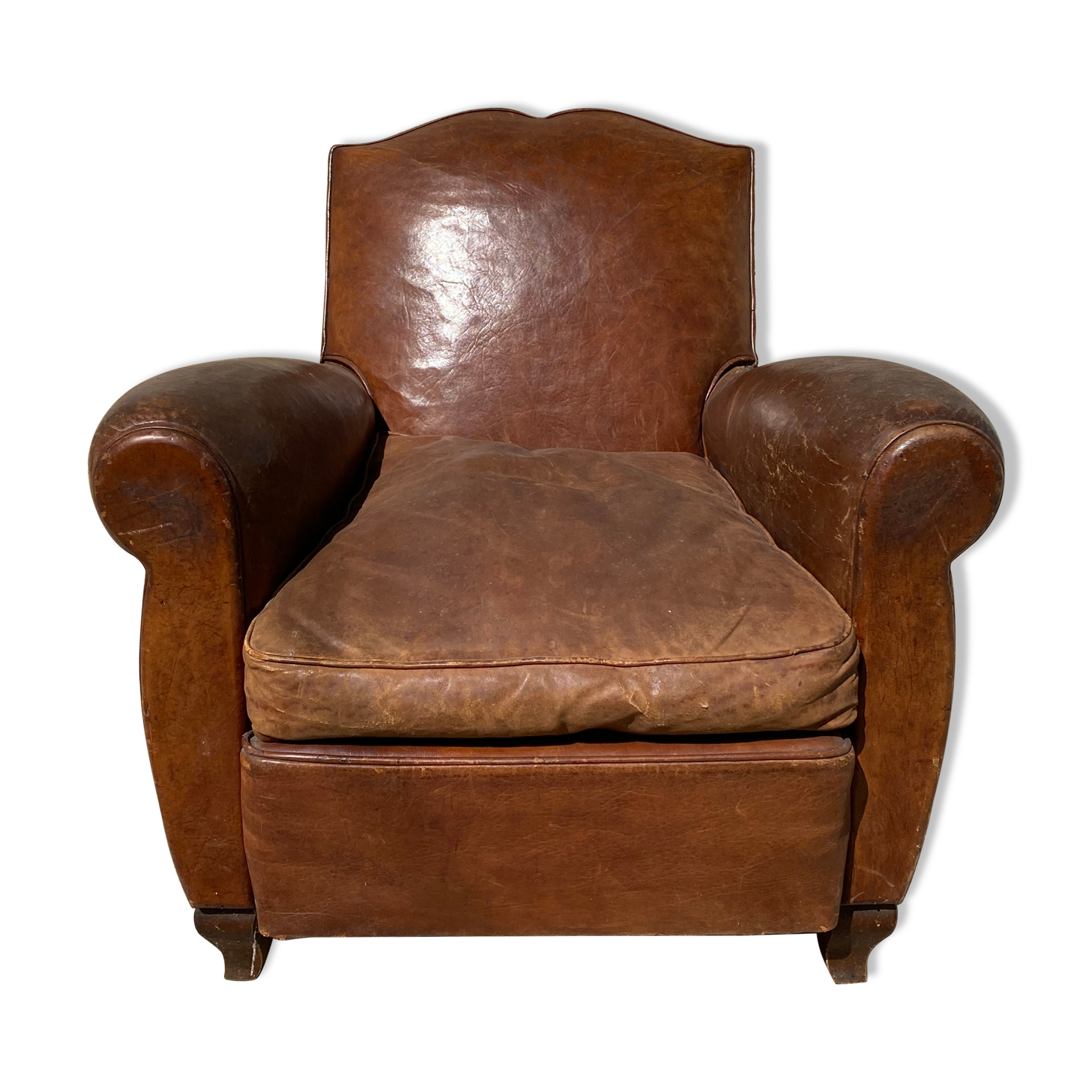 Leather club chair