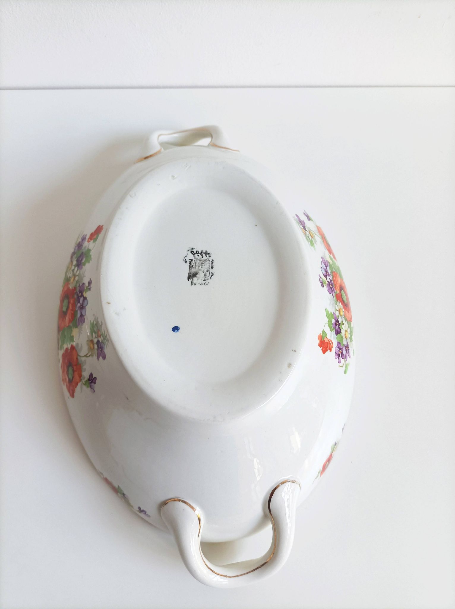 Plat de service légumier faïencerie d'Onnaing