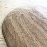 Brutalistic oval wood dish