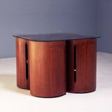 Modular coffee table model 0635, Dřevotvar Nová Paka, 1977