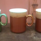 3 English Staffordshire Kiln Craft mugs