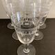 6 antique engraved crystal wine glasses