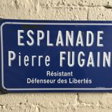 Enamelled old street sign