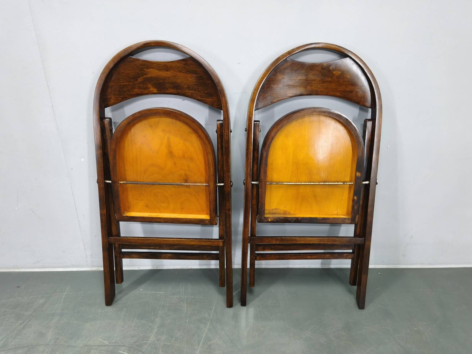 Pair of Bauhaus Folding Chairs B751 by Ligna, Czechoslovakia 1930s