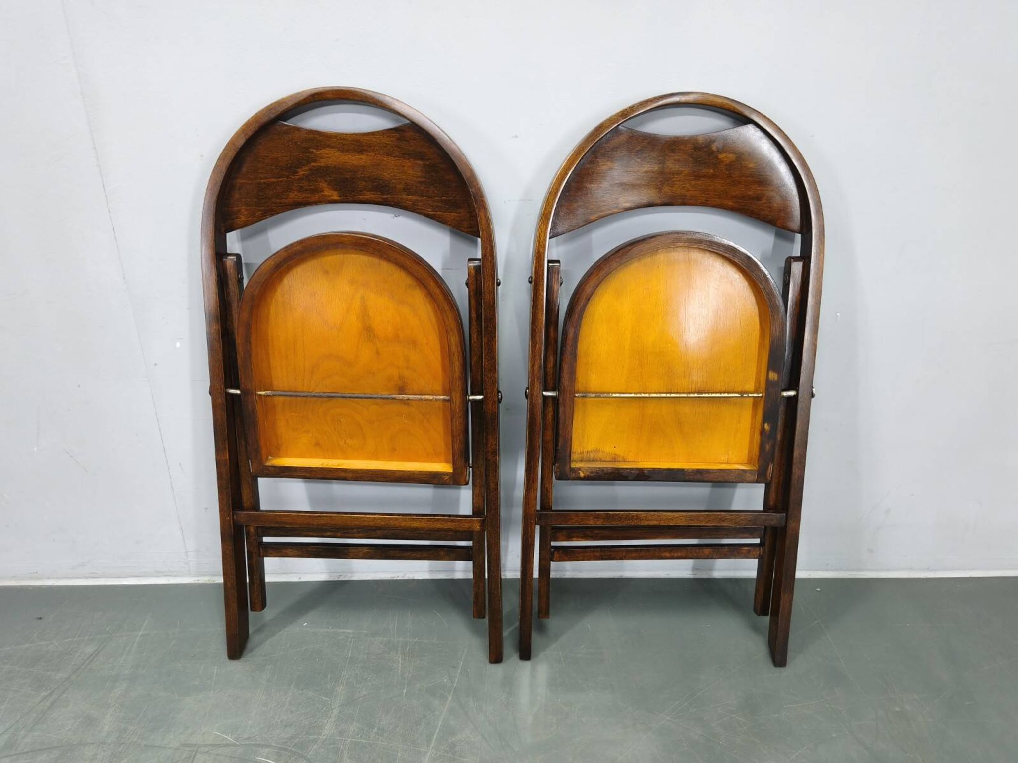 Pair of Bauhaus Folding Chairs B751 by Ligna, Czechoslovakia 1930s