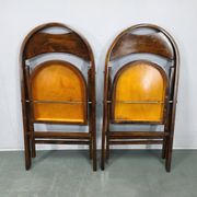 Pair of Bauhaus Folding Chairs B751 by Ligna, Czechoslovakia 1930s