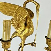 Barbedienne (attributed to), pair of candelabra with storks
