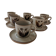 Set de 6 grandes tasses en grès de l'Arnon vintage