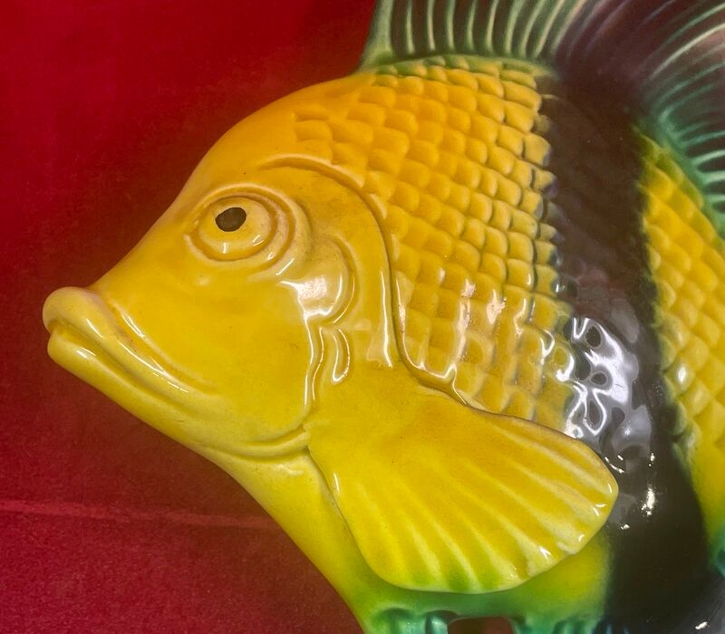 Superb ceramic fish creation albert ferlay vallauris -1970 - 27 x 21 cm