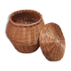 Wicker pouf box
