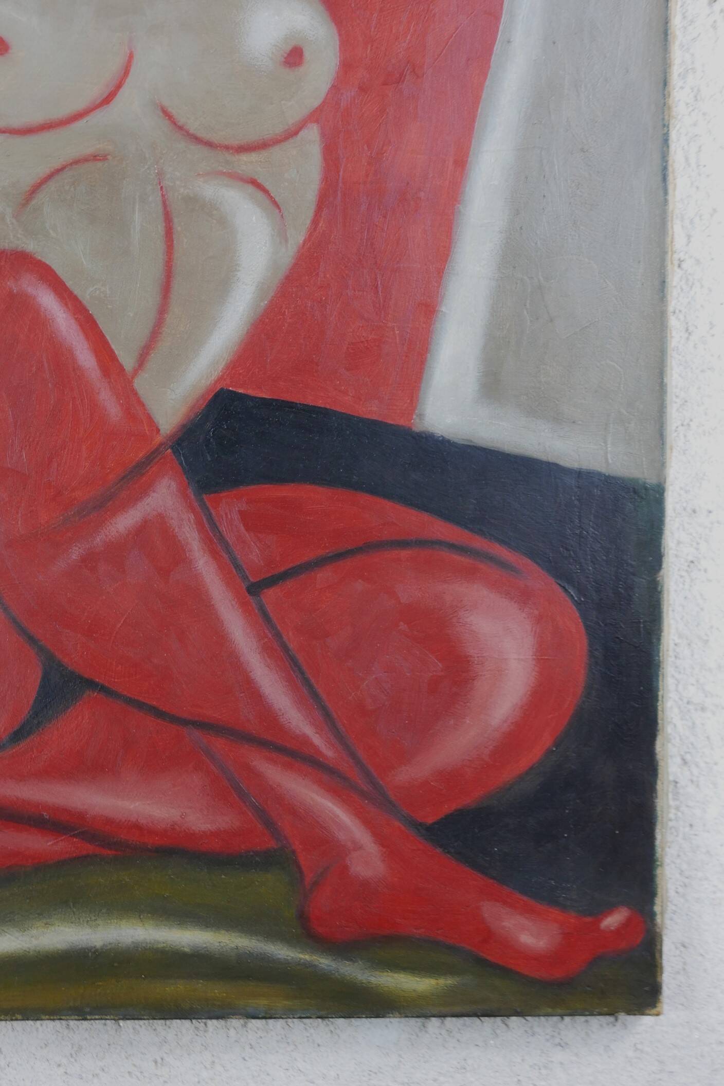 Tableau "Nude Cubist" HST signed Gleyse