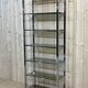 Etagère italienne des années 1970 en acier chromé et verre fumé