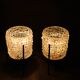 1970s Pair of Nightstands Glass Lamps , Germany
