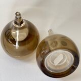 Smoked pepper and salt shaker set Guzzini Tear Drop MCM 60's vintage