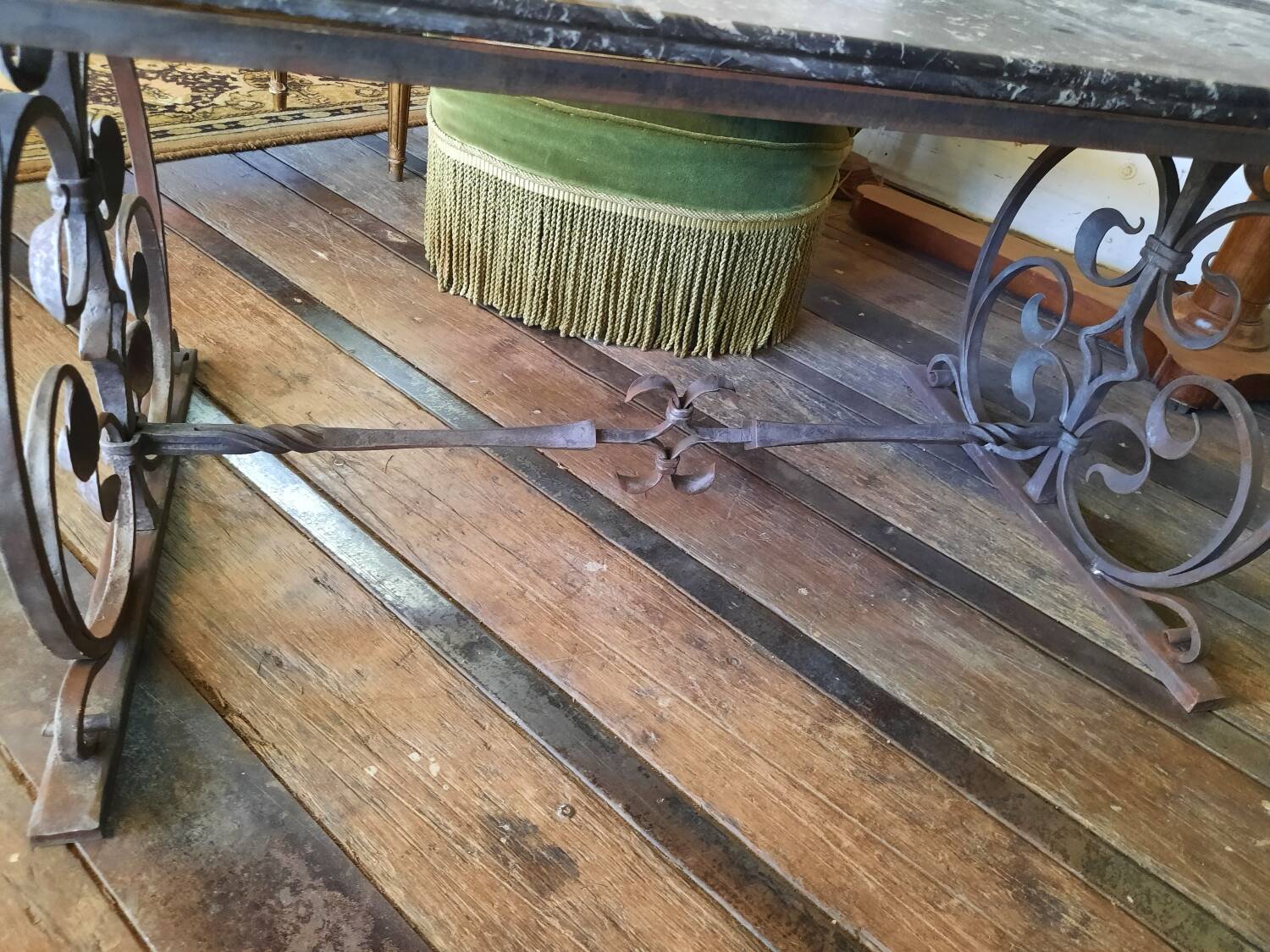 Wrought iron coffee table