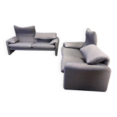 Pair of Maralunga sofas by Vico Magistretti for Cassina, 1990s