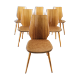 Set of 6 chairs Baumann feet compass