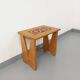 Vintage Guillerme and Chambron coffee and side table in solid oak and ceramic from the 50s and 60s