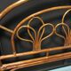 Vintage wicker rattan headboard bed frame