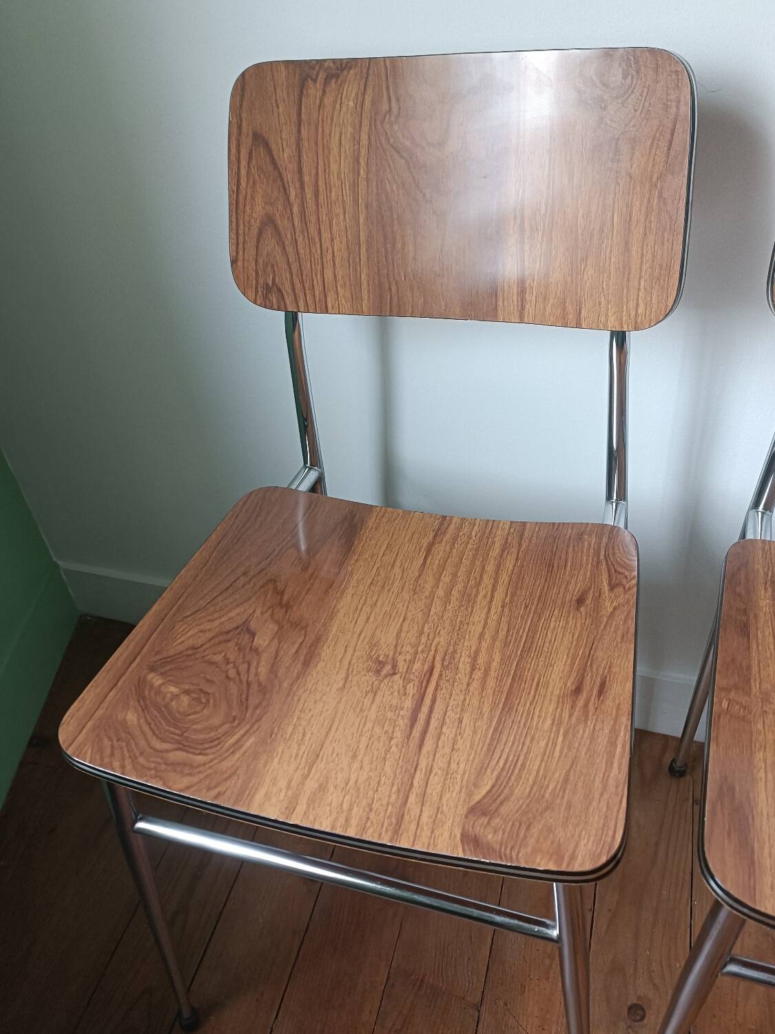 Two vintage Formica chairs