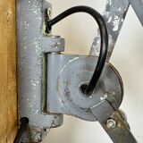 Grey Industrial Gooseneck Scissor Wall Lamp from Elektroinstala, 1960s