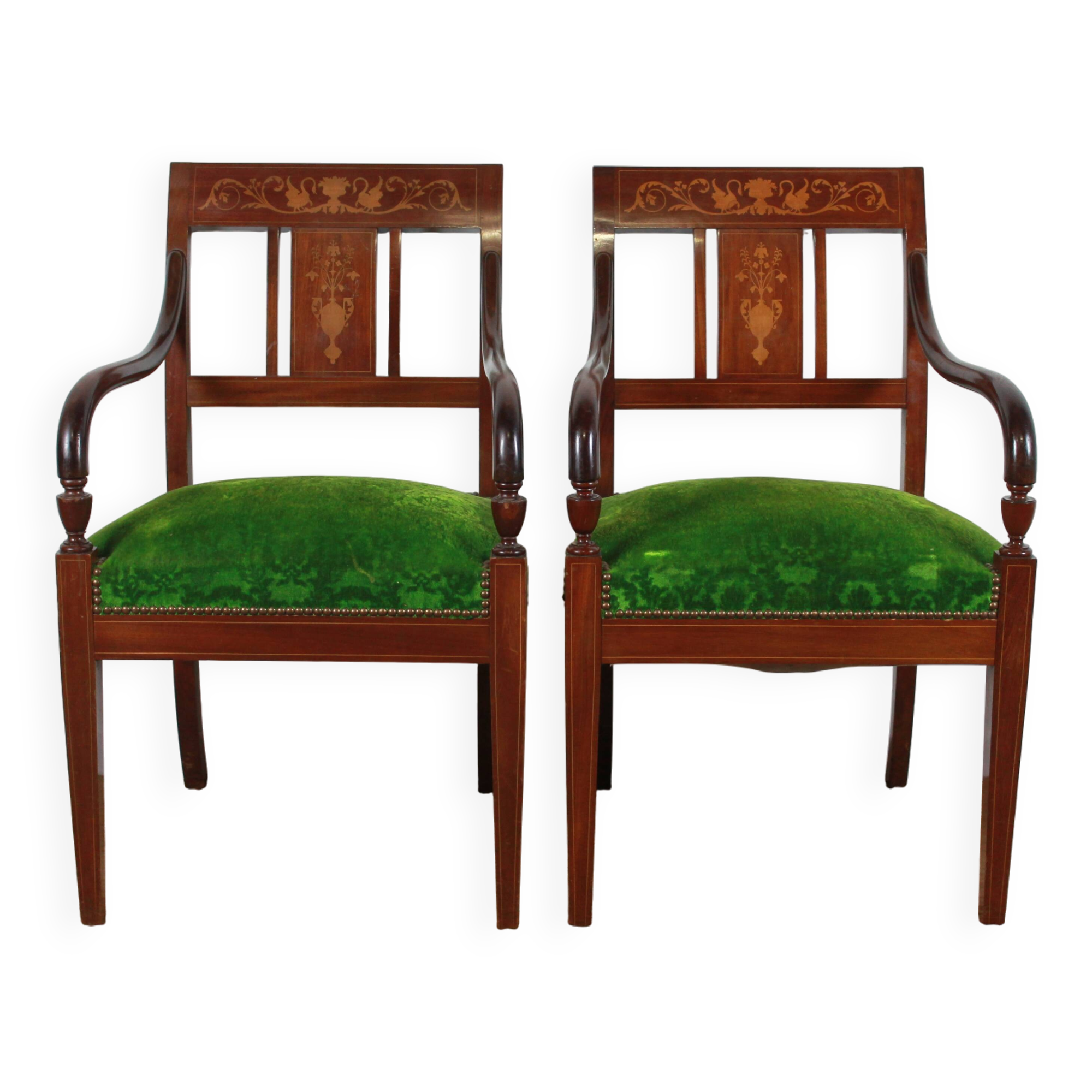 Empire style armchairs