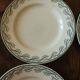 Lot 4 assiettes plates vert feuillage Réjane Saint Amand