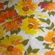 Superb vintage floral printed bolster cover from the seventies.