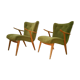 Pair of Wing chairs  Zig Zag scandinavian 50 60s